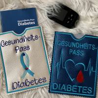 Stickdatei Diabetes Hülle für deutschen Gesundheitspass – In the Hoop Set mit Anleitung | Design by Jasmina Bild 3