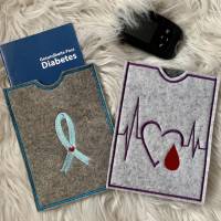 Stickdatei Diabetes Hülle für deutschen Gesundheitspass – In the Hoop Set mit Anleitung | Design by Jasmina Bild 4