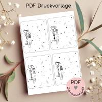 Digitale Datei, PDF Druckvorlage Tütenklappe 