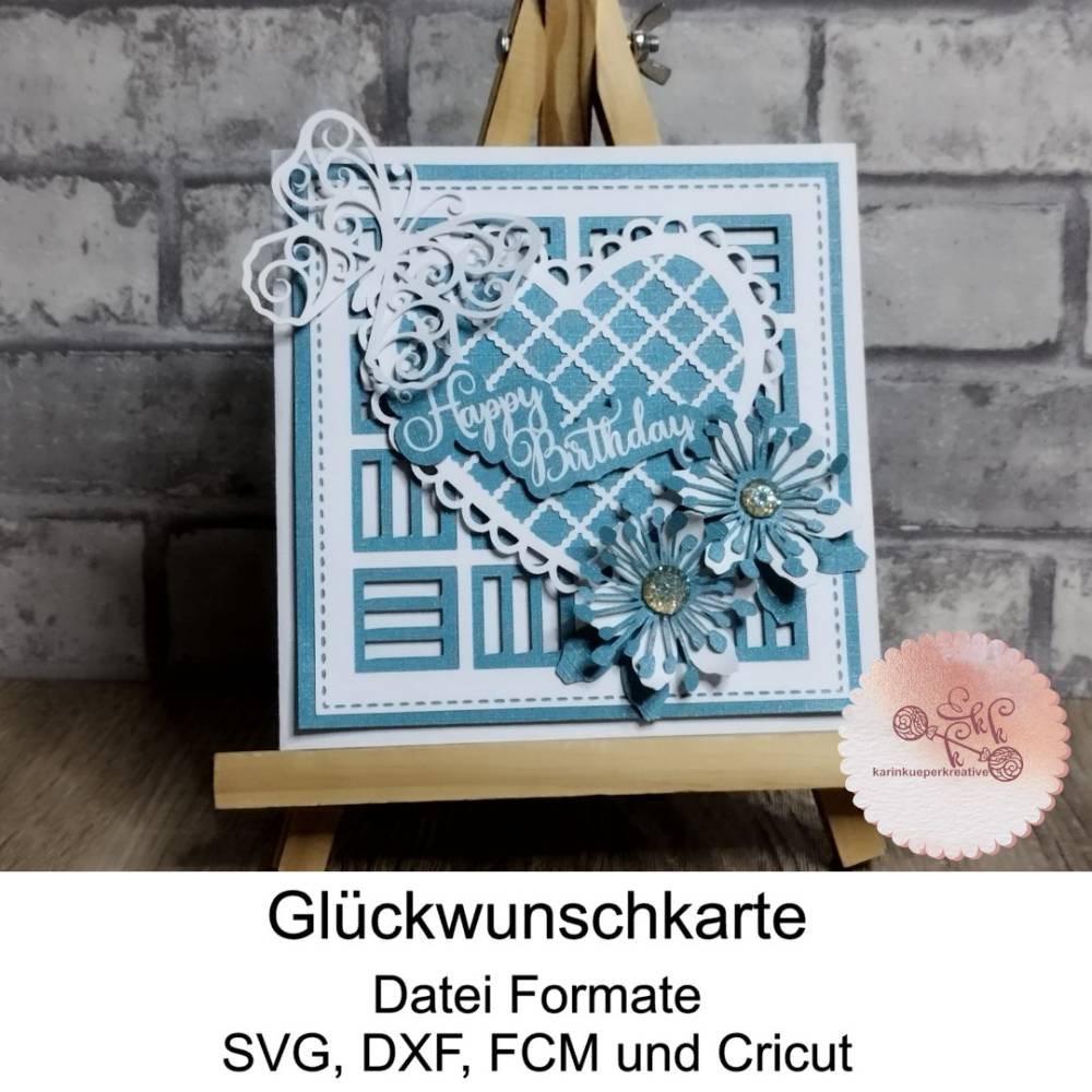 Plotterdatei Glückwunschkarte Bild 1