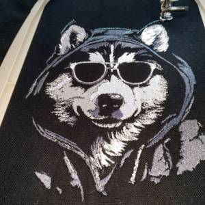 Maschinen Stickdatei - Husky cool Lichteffekt 12-14*18cm Bild 3