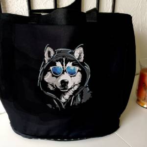 Maschinen Stickdatei - Husky cool Lichteffekt 12-14*18cm Bild 5