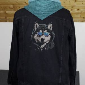 Maschinen Stickdatei - Husky cool Lichteffekt 12-14*18cm Bild 7