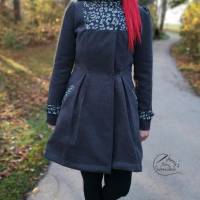 Lennja Damenmantel Schnittmuster – Eleganz & Vielseitigkeit in Größen 34-54 | Mit abnehmbarer Kapuze und Futter Bild 5