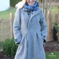 Lennja Damenmantel Schnittmuster – Eleganz & Vielseitigkeit in Größen 34-54 | Mit abnehmbarer Kapuze und Futter Bild 7