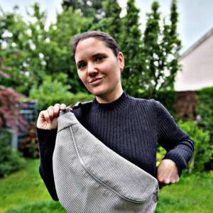 Bauchtasche Cord XL Pastell, Bauchtasche Damen, Crossbody Bag Cord, Beltbag Cord, Hipbag Cord, Cordtasche, GOTS zertifiz Bild 3