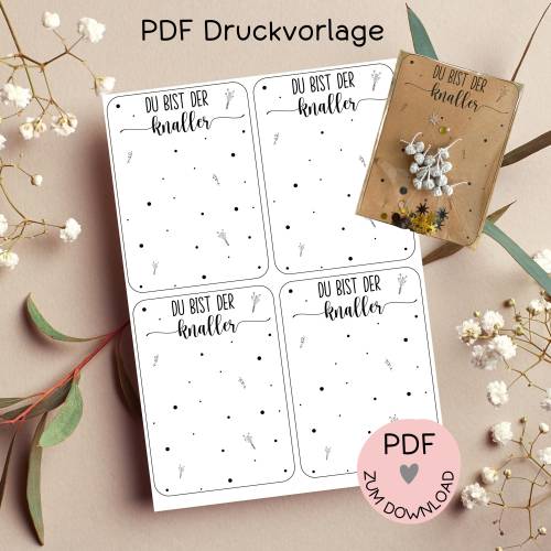 Digitale Datei, PDF-Druckvorlage Karten 