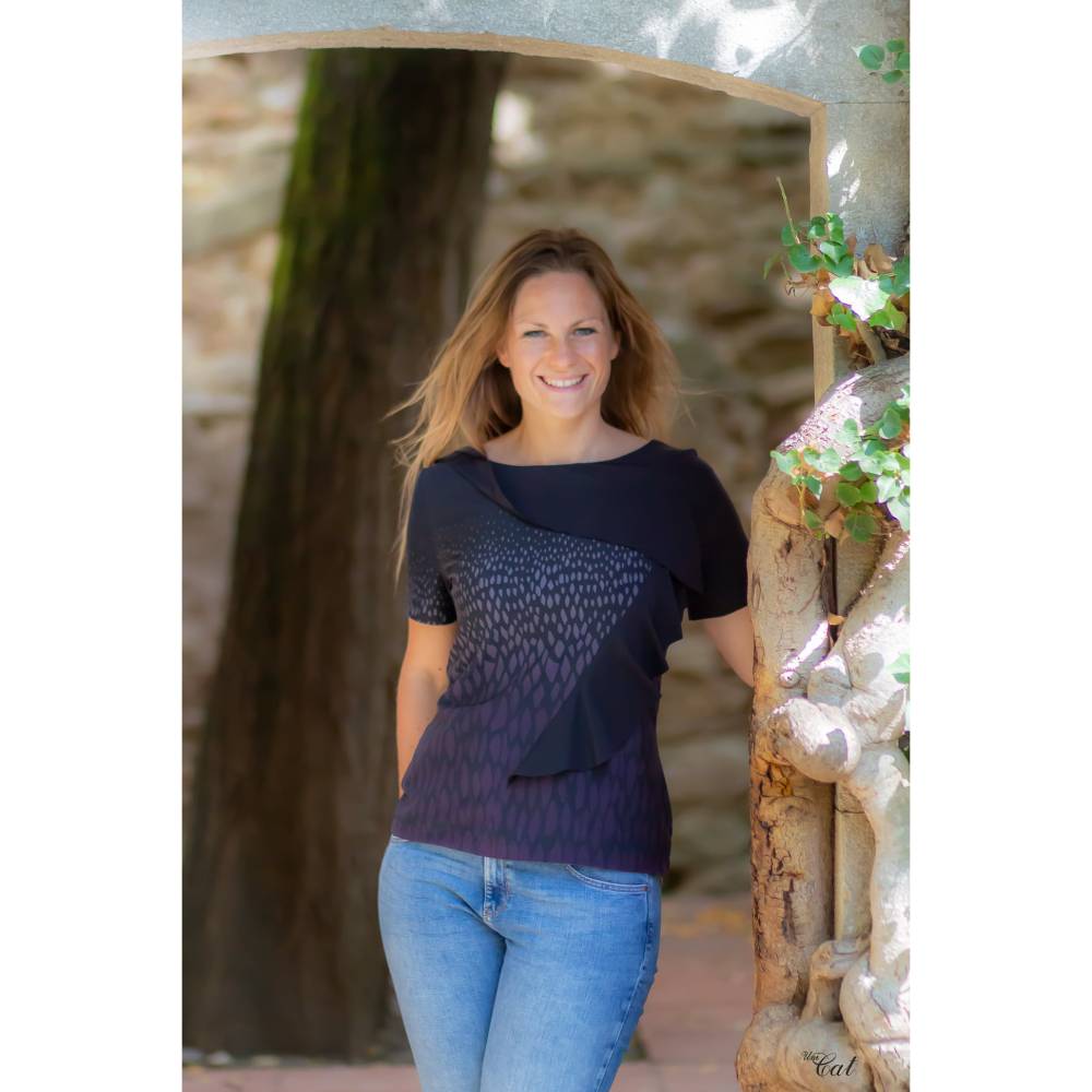 Schnittmuster Pullover Asymmetrischer Ausschnitt Shirt Sia – PDF