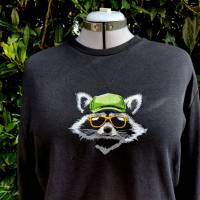 Maschinen Stickdatei - Waschbär cool Color Lichteffekt 18*18cm bzw. 20*20cm Bild 5