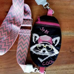 Maschinen Stickdatei - Waschbär cool Color Lichteffekt 18*18cm bzw. 20*20cm Bild 6