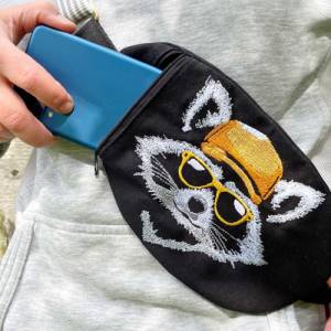 Maschinen Stickdatei - Waschbär cool Color Lichteffekt 18*18cm bzw. 20*20cm Bild 8