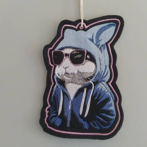 Maschinen Stickdatei - Osterhase cool Color Lichteffekt ITH Anhänger