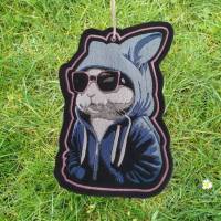 Maschinen Stickdatei - Osterhase cool Color Lichteffekt ITH Anhänger Bild 10