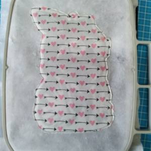 Maschinen Stickdatei - Osterhase cool Color Lichteffekt ITH Anhänger Bild 9