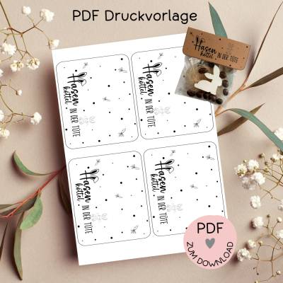 Digitale Datei, PDF Druckvorlage Tütenklappe 