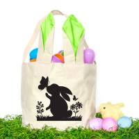 Bügelbild für Ostern - Frühlings Deko mit Blumen, Schmetterling und Osterhasen Bild 3