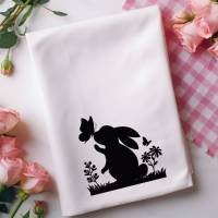 Bügelbild für Ostern - Frühlings Deko mit Blumen, Schmetterling und Osterhasen Bild 7