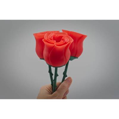 3D gedruckte Rose, nicht verwelckende Rose, Valentinsrose, rot