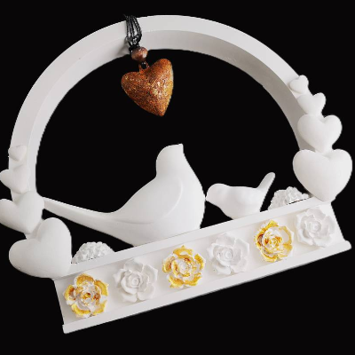 Keramikkranz , Vogelpaar, Hochzeit