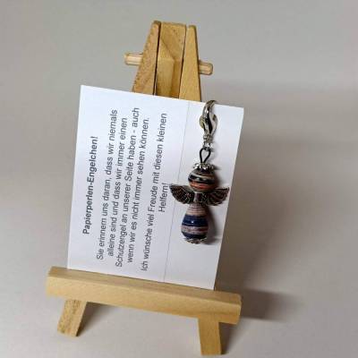 Papierperlenengelchen aus Katalogpapier | Schutzengel | Taschenbaumler | Glücksbringer