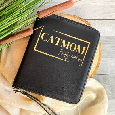 Organizer Personalisiert Mappe Name Lederoptik personalisierbar catmom dogmom catdad dogdad Impfpass