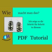 PDF Tutorial Zebra Ohrhänger aus einer Zebra Cane ( Musterrolle) Polymer Clay Bild 1
