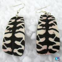 PDF Tutorial Zebra Ohrhänger aus einer Zebra Cane ( Musterrolle) Polymer Clay Bild 2