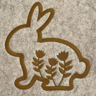 Stickdatei - Hase mit Blumen Ostern Frühling 3 Größen
