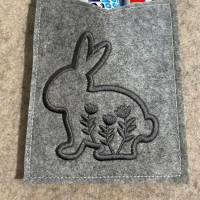 Stickdatei - Hase mit Blumen Ostern Frühling 3 Größen Bild 4