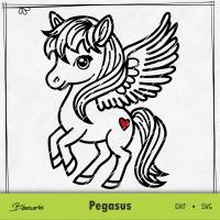 Pegasus SVG DXF für Plotter Laser - auch zum Drucken, sublimieren oder gravieren - Plotterdatei Biberwerke Bild 1