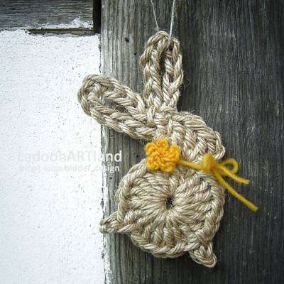 Häkelanleitung - Artländer Jutehase - Landhausdeko aus Jutegarn - Ostern - PDF