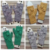 Fingerlose Handstulpen Wilderness of Nature Eichenblätter | Strickanleitung Bild 1