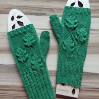 Fingerlose Handstulpen Wilderness of Nature Eichenblätter | Strickanleitung Bild 3