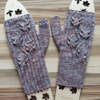 Fingerlose Handstulpen Wilderness of Nature Eichenblätter | Strickanleitung Bild 5
