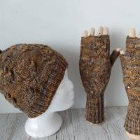 Fingerlose Handstulpen Wilderness of Nature Eichenblätter | Strickanleitung Bild 8