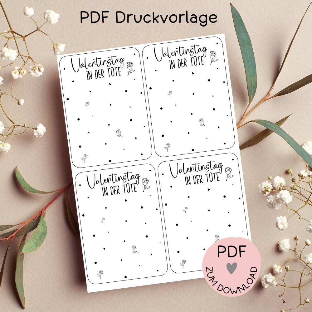 Digitale Datei, PDF-Druckvorlage Karten 