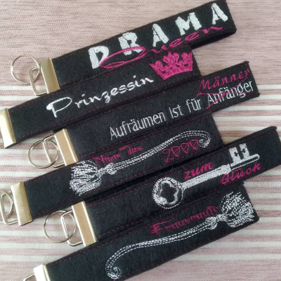 Stickdatei (6x) Schlüsselanhänger [Set 4] 12-14x18cm