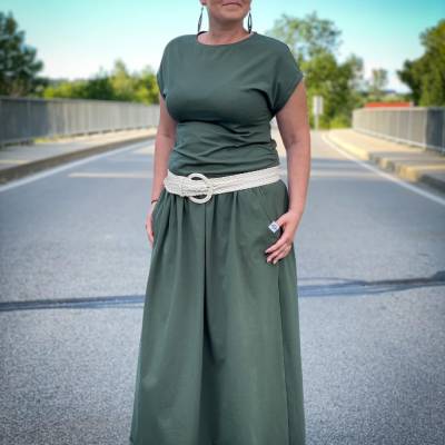 Ebook Maxikleid Zveea inkl. Gürtel Belle*ty und inkl. Ebenen Gr.35-54