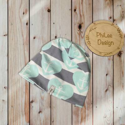Beanie/ KU 44-48/ Mütze/ Anker mint