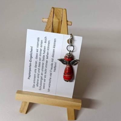 Papierperlenengelchen aus Katalogpapier | Schutzengel | Taschenbaumler | Glücksbringer