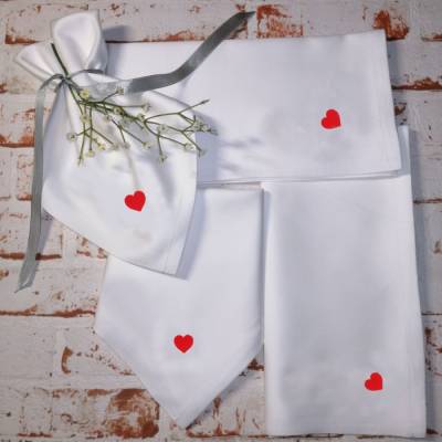 Stoffservietten Hochzeit Geburtstag mit Herz