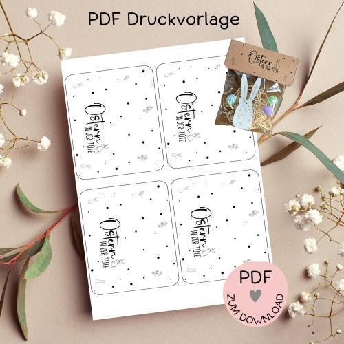 Digitale Datei, PDF-Druckvorlage Tütenklappe  