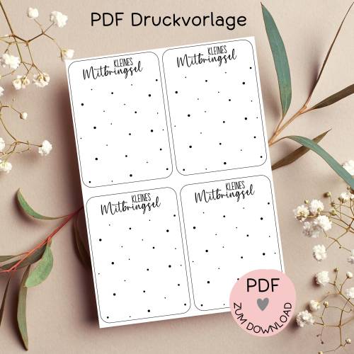 Digitale Datei, PDF-Druckvorlage Karten 