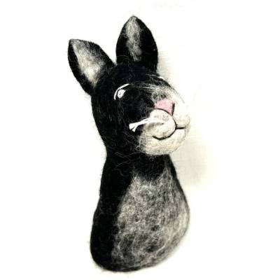KATZE schwarz, supersüsses Filztier/ Eierwärmer, auch als Deko, Geschenk, etc.