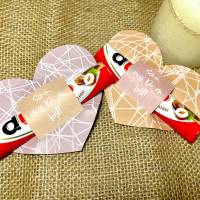 4 Herz Banderole Duplo oder Kinderriegel, Schön, dass Du da bist! Gastgeschenk Kommunion, Ostern, Hochzeit Tischdeko,PDF Bild 3