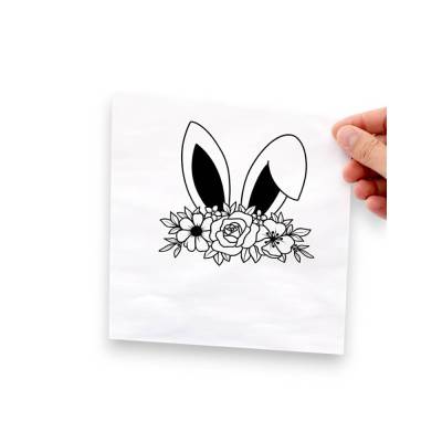 Bügelbild Ostern - süßes Bügelbild Hasenohren // DIY Osterdeko & kreative Oster Geschenke