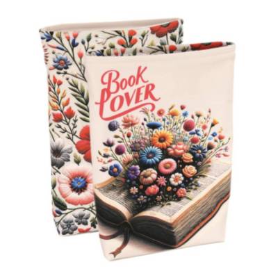 Tolle Buchtasche Wendbar Softshell Bücherschutz Blumendesign Booklover
