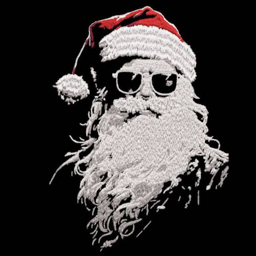 Maschinen Stickdatei - Weihnachtsmann Lichteffekt 12-14*18cm