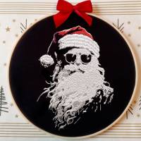 Maschinen Stickdatei - Weihnachtsmann Lichteffekt 12-14*18cm Bild 10