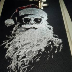 Maschinen Stickdatei - Weihnachtsmann Lichteffekt 12-14*18cm Bild 4